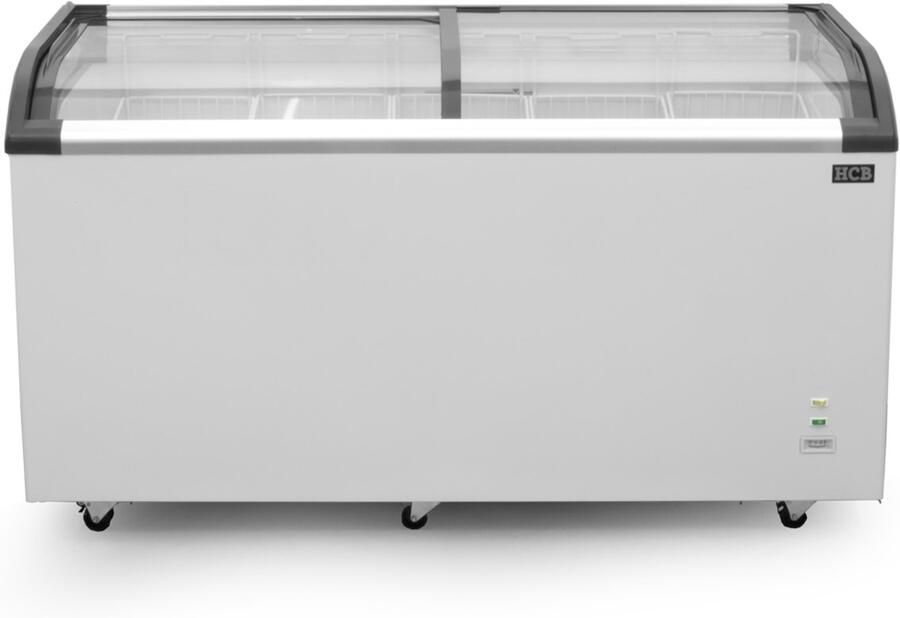 HCB Professionele Horeca vriezer Vrieskist met glazen schuifdeksel 455 liter 230V Diepvries koffer 68x153x85 cm (DxBxH) 77 kg 8472 - Foto 2