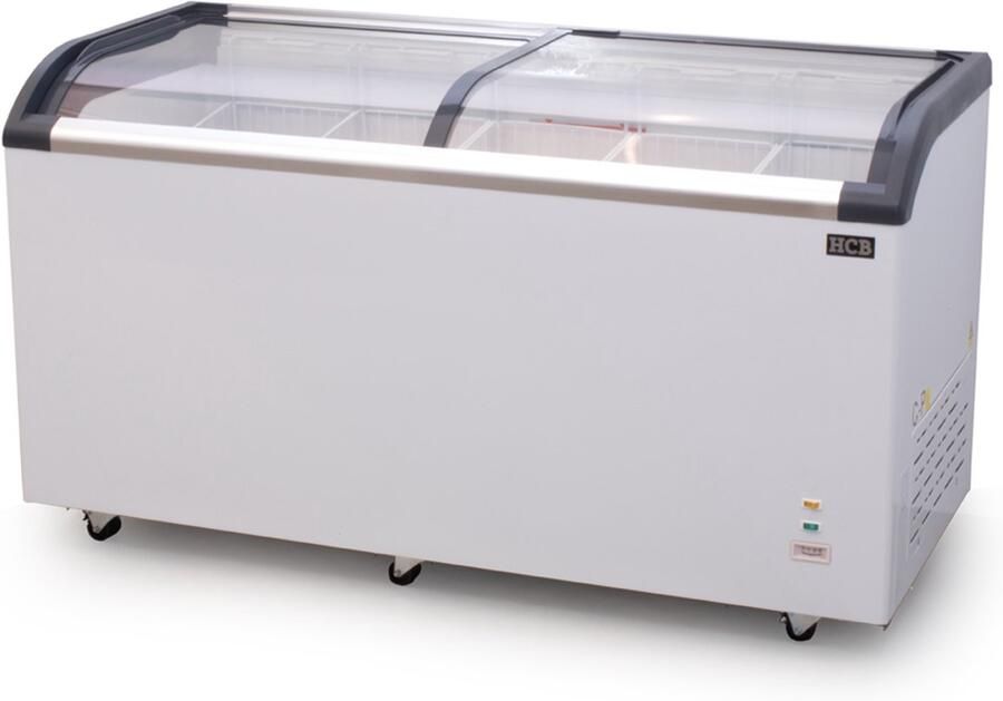 HCB Professionele Horeca vriezer Vrieskist met glazen schuifdeksel 455 liter 230V Diepvries koffer 68x153x85 cm (DxBxH) 77 kg 8472 - Foto 3