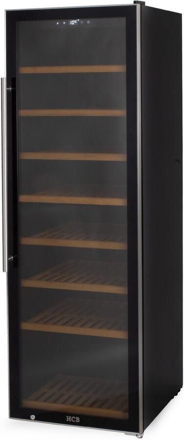 HCB Professionele luxe Wijnkoelkast voor 192 flessen Wijnklimaatkast met houten lades Vrijstaand wijn koelkast Klimaatkast Wijnkast Wijnfrigo koeler 87 kg Frigo 6821