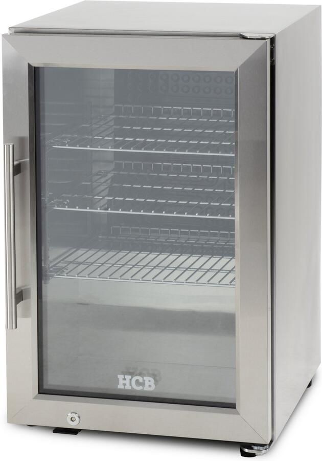 HCB RVS INOX Outdoor Backbar Barkoeling Glazen klapdeuren 63 liter 43 cm 230V 29 kg 6823