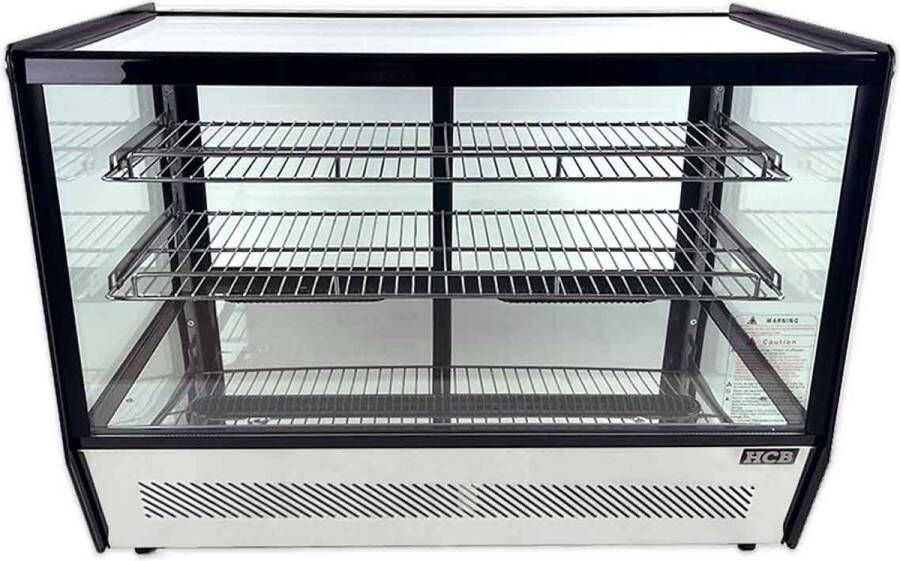 HCB Professionele Horeca Luxe koelvitrine 160 liter 230V RVS INOX Gebaksvitrine 56.5x88x68.5 cm (DxBxH) 66 kg 7644 - Foto 3