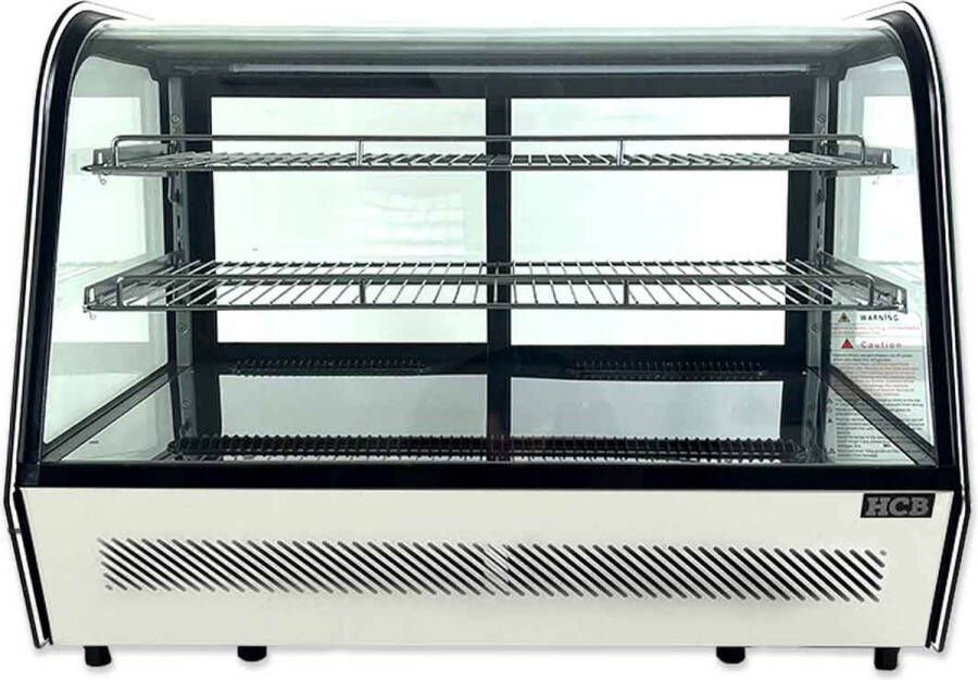 HCB Professionele Horeca Luxe koelvitrine 160 liter 230V RVS INOX Gebaksvitrine 56.5x88x68.5 cm (DxBxH) 66 kg 7644 - Foto 2