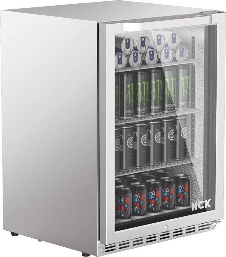 HCK Outdoor koelkast SC145 142 L RVS 161 blikjes 0-22 °C 39 dB