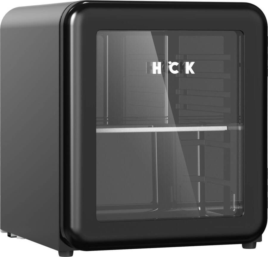 HCK Retro Mini Koelkast met glasdeur SC-46RG Black 48 L - Foto 2