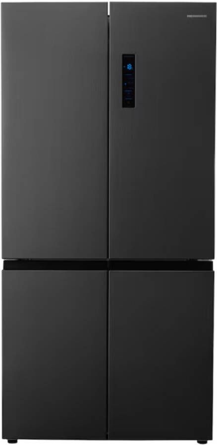 Heinner HSBS-HM600MDNFDXE – Amerikaanse Koelkast – 4 Deuren – 600 liter – Full No Frost – Side-by-Side Koelkast LED Touch Display – Eco Modus – 5 Jaar Garantie – Antraciet
