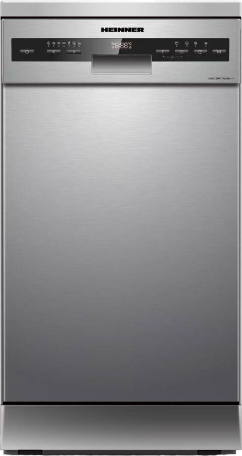 Heinner HDW-FSM45710AXD+++ Vrijstaand Vaatwasser – 10 Couverts –7 Wasprogramma s met Extra Droog & Dual Zone – AquaStop – LED Display – Open Deuralarm – Antraciet – 5 Jaar Garantie