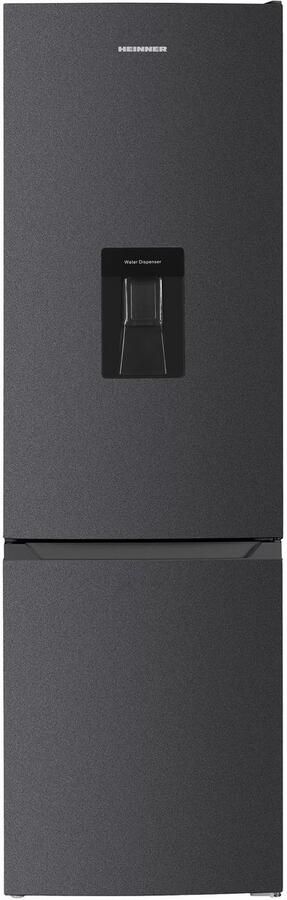 Heinner HC-HM260DGWDE++ Koel-vriescombinatie met Waterdispenser 260 L – Elektronische Bediening met Instelbare Thermostaat – Omkeerbare Deur – Antracietgrijs – 5 Jaar Garantie