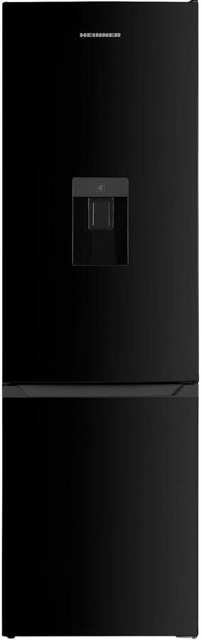 Heinner HC-HM260INVBKWDD Koel-vriescombinatie met Waterdispenser – 260 L – Inverter Compressor – Energieklasse D – Elektronische Bediening met Instelbare Thermostaat – Omkeerbare Deuren – Zwart – 5 Jaar Garantie