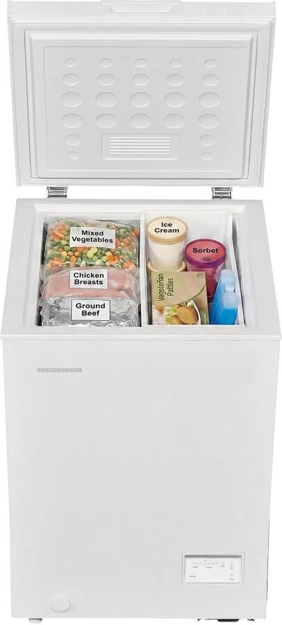 Heinner HCF-HM100CE++ Vrieskist – 98 L – Convertible (Vriezer Koelkast) – Waterbestendig Display – Snelvriesfunctie – Wit – 5 Jaar Garantie