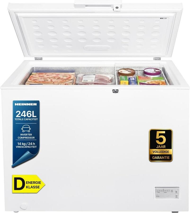 Heinner HCF-HM246INVCD Diepvrieskist – 246 L – Convertible (Koelkast Vriezer) – Waterbestendig LED-display – Vergrendelbaar – Wit – 5 Jaar Garantie - Foto 2
