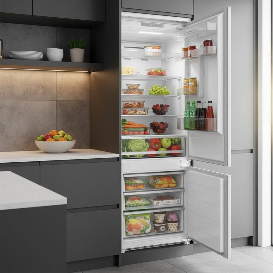 Heinner HCNF-BIM403INVD Inbouw Koelvriescombinatie 403 L No Frost Inverter LED-display Energieklasse E 5 Jaar Garantie Wit