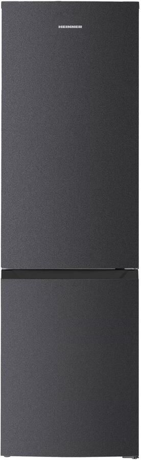 Heinner HCNF-HM253INVDGD Koel-vriescombinatie – 253 L – No Frost – Inverter Compressor – Energieklasse D – Instelbare Thermostaat – LED-verlichting – Antracietgrijs – 5 Jaar Garantie