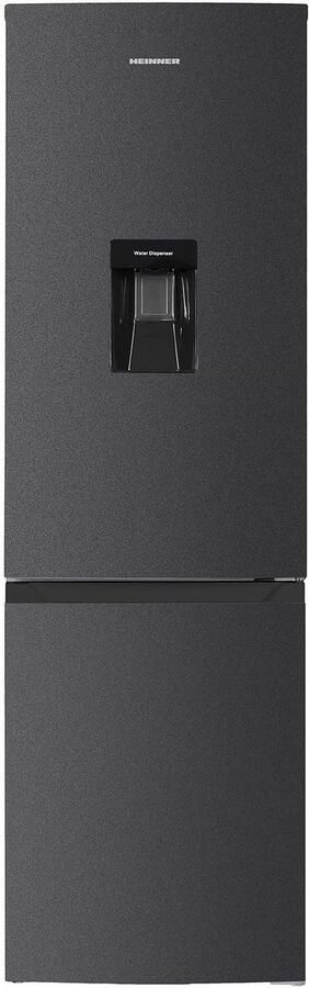 Heinner HCNF-HM291INVDGWDE++ Koel-vriescombinatie met Waterdispenser 291 L – No Frost – Inverter Compressor – Instelbare Thermostaat – LED-verlichting – Antracietgrijs – 5 Jaar Garantie