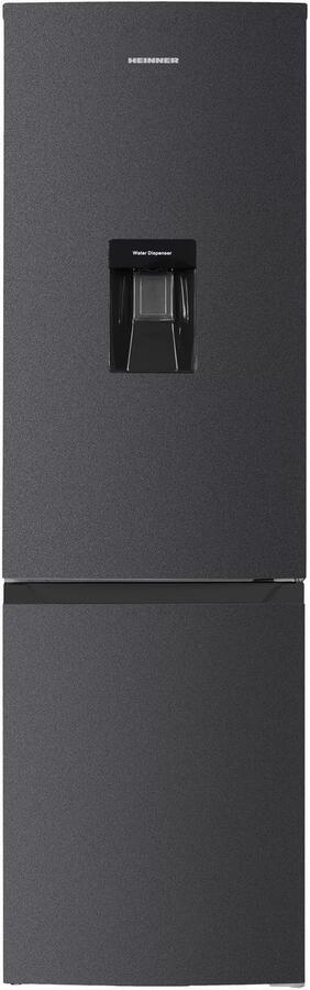Heinner HCNF-HM291INVDGWDE++ Koel-vriescombinatie met Waterdispenser 291 L – No Frost – Inverter Compressor – Instelbare Thermostaat – LED-verlichting – Antracietgrijs – 5 Jaar Garantie