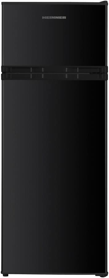 Heinner HF-H2206BKE++ Koel-vriescombinatie 206 L – LED-verlichting – Omkeerbare Deur – Instelbare Thermostaat – Zwart – 5 Jaar Garantie