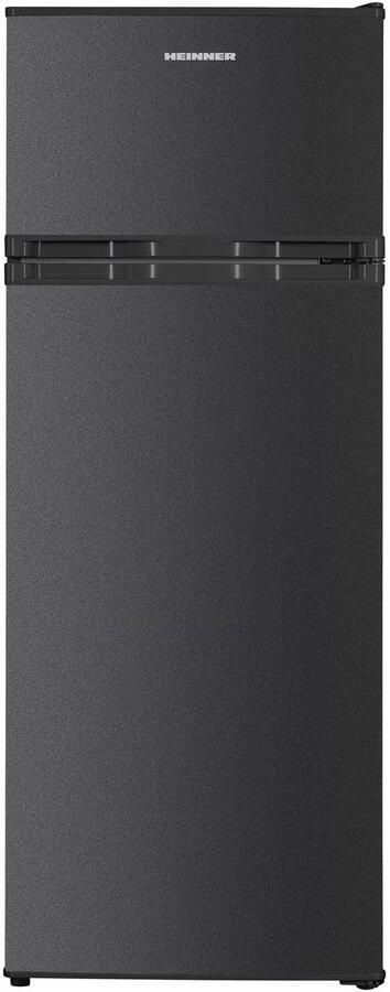 Heinner HF-H2206DGE++ Koel-vriescombinatie 206 L – Instelbare Thermostaat – LED-verlichting – Omkeerbare Deur – Vingerafdrukbestendige Afwerking – Antracietgrijs – 5 Jaar Garantie