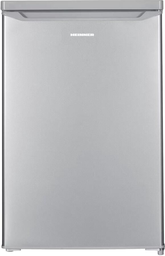 Heinner HF-HM109SE++ Tafelmodel Koelkast met Vriesvak 109 L – Energieklasse E – Instelbare Thermostaat – LED-verlichting – Omkeerbare Deur – Zilver – 5 Jaar Garantie