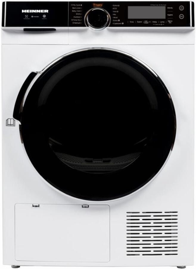Heinner Warmtepompdroger – 9 kg – 14 Programma's – Uitgestelde start – Digital display- touch control – Energieklasse C – Kinderslot – 5 jaar garantie – Wit - Foto 2