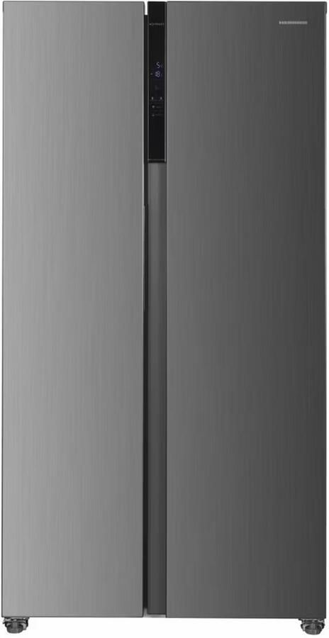 Heinner HSBS-HM442NFINVXD Amerikaanse Side-by-Side Koelkast – 442 L – Full No Frost – LED Touch Display – Smart Eco Functie – Inox – 5 Jaar Garantie