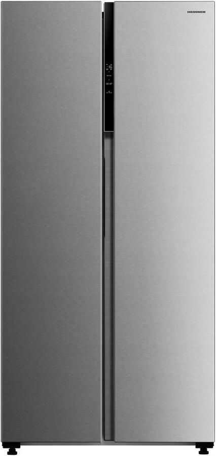 Heinner HSBS-M460NFINVXE++ American Side-by-Side Koelkast – 460 L – Total No Frost – Inverter Compressor – Energieklasse E – Touchbediening – Super Cooling – Super Freeze – Open-deur Alarm – Kinderslot – RVS – 5 Jaar Garantie
