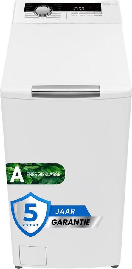 Heinner HWM-TL8013IVA++ Bovenlader Wasmachine 8 kg – 1300 tpm – Inverter Motor – Energieklasse A – 15 Programma s met 15-minuten Snelprogramma – Trommelreiniging – Wit – 5 Jaar Garantie - Foto 3