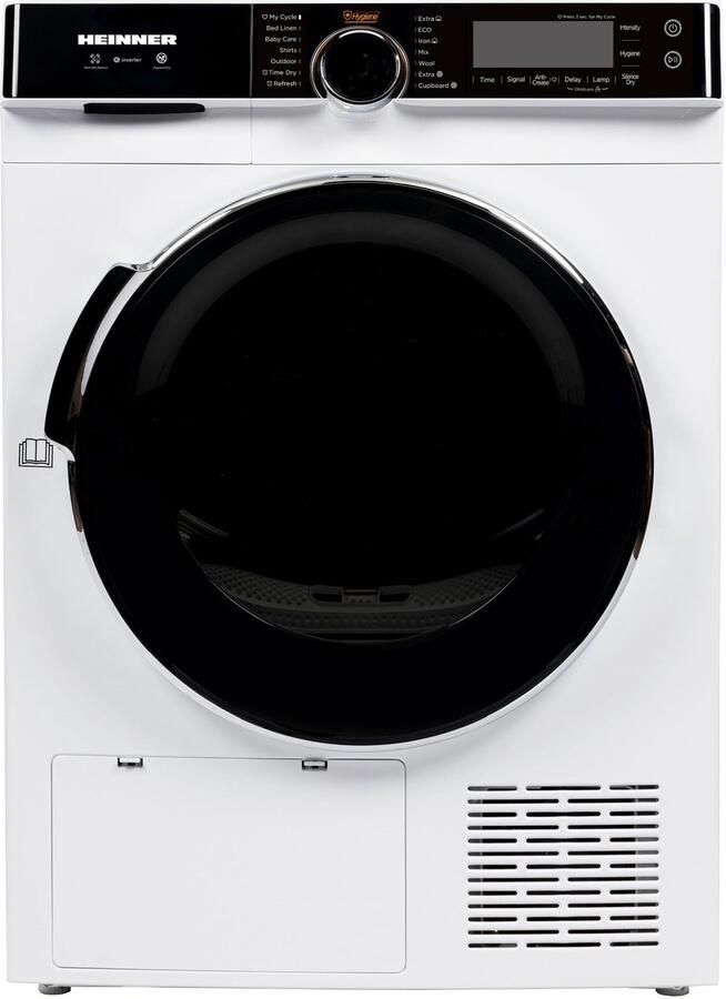 Heinner Warmtepompdroger 10 KG Wasdroger met Energielabel A+++ 14 Programma's Antikreukfunctie LED display Trommelverlichting 5 Jaar Garantie Wit Zwart - Foto 2