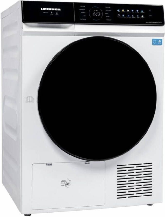 Heinner HHPD-M9K5IVC+++ Warmtepompdroger 9 kg – Inverter Motor – 10 Programma s – Anti-kreuk – Trommelverlichting – LED Touch-display – Wit – 5 Jaar Garantie - Foto 2