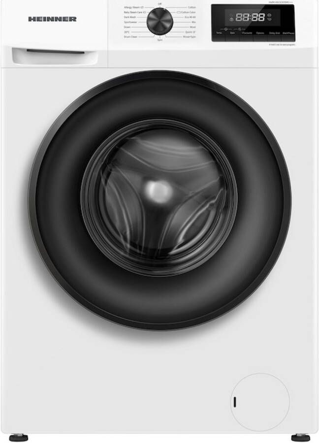 Heinner HWM-H6010IVSMC Slim Wasmachine – 6 kg – 15 Wasprogramma s – Stoomprogramma – 1000 RPM – Anti-kreukfunctie – LED-display – Kinderslot – 5 Jaar Garantie – Wit