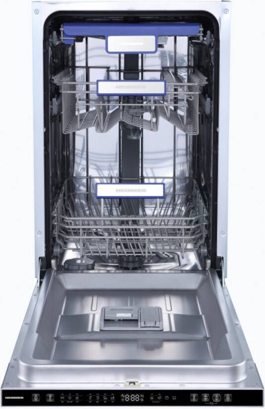 Heinner HDW-BIM45710AD – Inbouw Vaatwasser – 10 Standen – 7 Wasprogramma s – Automatische Deuropening – LED-Display – Halve Belading – Dual Zone – AquaStop – 5 Jaar Garantie – Wit