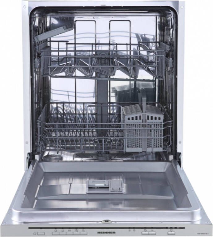 Heinner HDW-BIM60514E – Inbouw Vaatwasser – 14 Couverts – 49 dB – Energieklasse E – 5 Programma s – Aquastop – LED Display – 5 Jaar Garantie Zilver