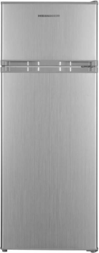 Heinner HF-H2206SE++ Koel-vriescombinatie – 206 L – LED-verlichting – Omkeerbare Deur – Instelbare Thermostaat – Zilver – 5 Jaar Garantie