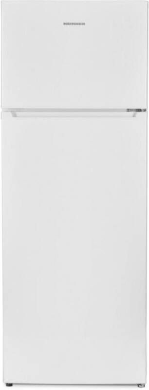 Heinner Vrijstaande Koel-vriescombinatie 212 liter Klasse E Low Frost LED-verlichting Deur Links Rechts 5 Jaar Garantie Wit