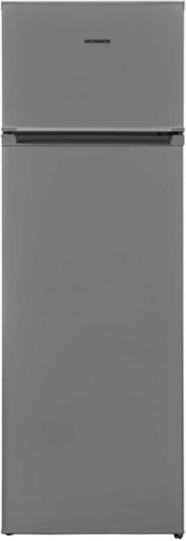 Heinner Vrijstaande Koel-vriescombinatie 242 liter Low Frost LED-verlichting Energieklasse E Deur Links Rechts 5 Jaar Garantie Antraciet