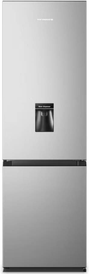 Heinner HC-HM268SWDE++ Koel-vriescombinatie met Waterdispenser – 268 L – Instelbare Mechanische Thermostaat – Omkeerbare Deur – Zilver – 5 Jaar Garantie