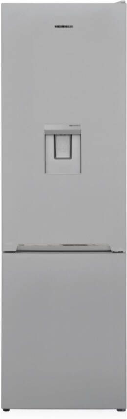 Heinner HC-V288SWDE++ Koel-vriescombinatie met Waterdispenser – 288 liter – Low Frost – LED-verlichting – Energieklasse E – Omkeerbare Deur – 5 Jaar Garantie – Zilver