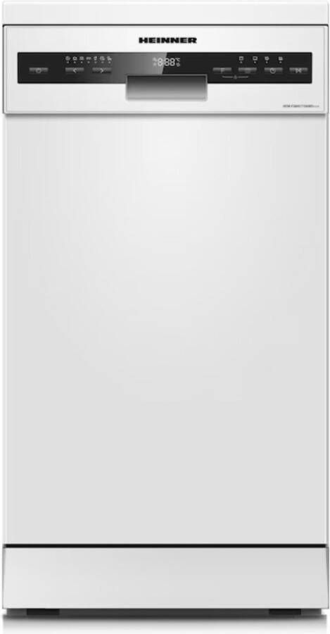 Heinner HDW-FSM45710AWD+++ Vrijstaande Slanke Vaatwasser – 45 cm – 10 Couverts – 7 Programma s – Elektronische Bediening – Automatische Deuropening – LED Display – 5 Jaar Garantie