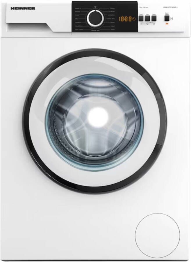 Heinner HWM-VT1712CHD++ Wasmachine 7 kg – 15 Wasprogramma s – Allergy Safe – Digitaal Display – 1200 tpm – Kinderslot – Foamdetectie – Wit – 5 Jaar Garantie