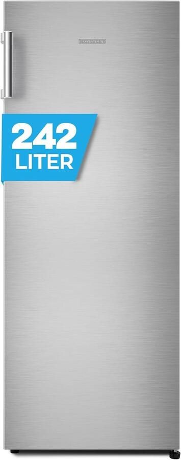 Heinrich's Heinrich´s HVK 3096 Vrijstaande koelkast 242 l koelkast zonder vriesvak – XXL stil 40 dB kleur RVS Energieklasse E