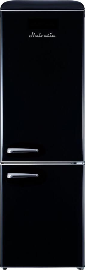 Helvetia HRDBGR300PEN1 Retro Koel-vriescombinatie HRCBGR300PEV1 Zwart 300L Led Verlichting XL 192cm Hoog