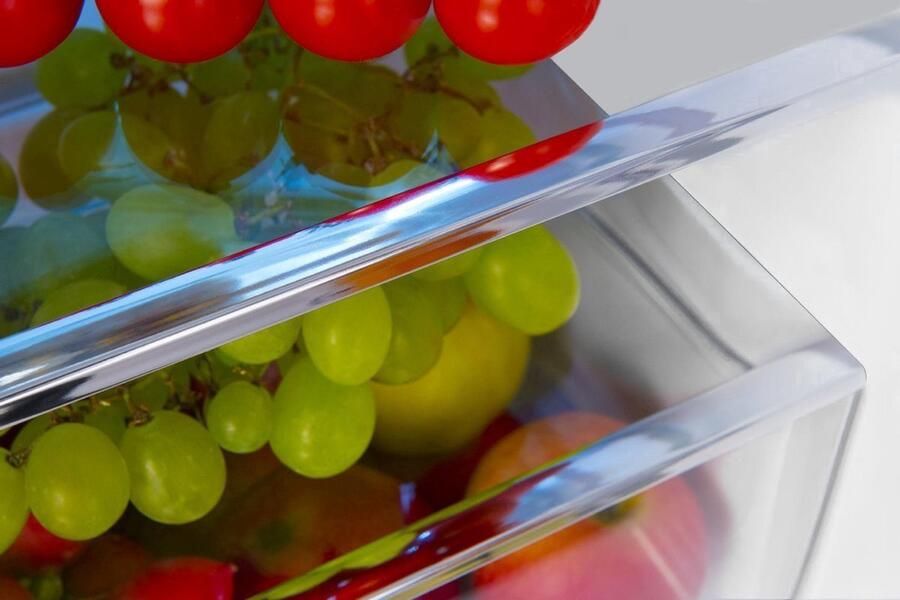 Helvetia Retro Koelvriescombinatie HRDPER206ELB1 Lichtblauw 144 cm Hoog 4ster Vriezer Vintage 206 Liter