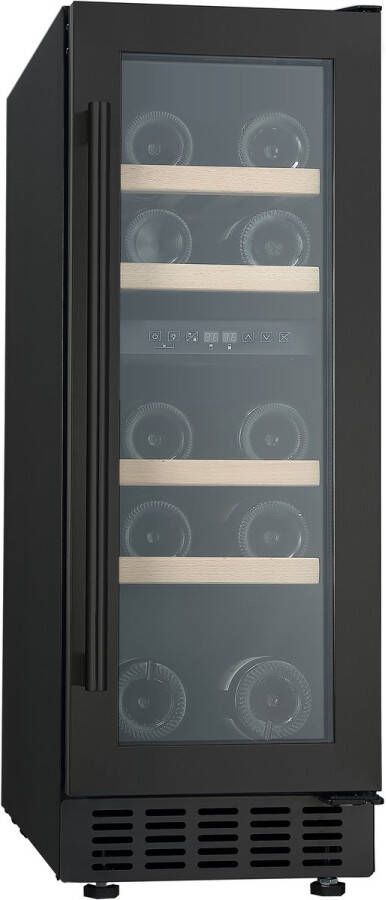Helvetia HWTS217GN Wijnkoelkast 2 temperatuur 5 à 22 °C 17 Flessen 30 Flessen H 82 cm regelbaar B 30 cm