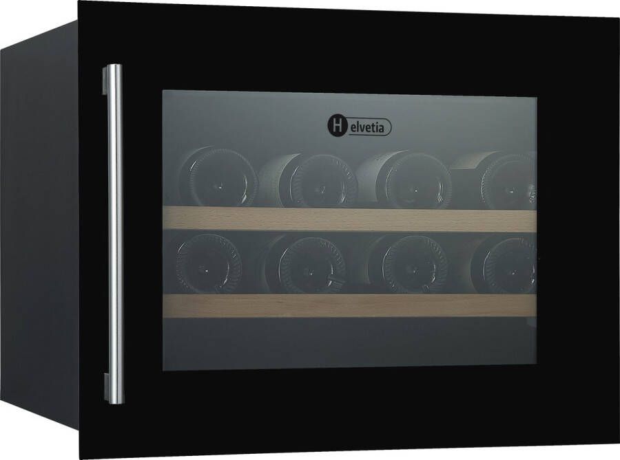 Helvetia Inbouw wijnkoelkast H 45 cm HWTE128GN 1 temperatuurzone 5-20 °C 28 flessen Black Friday Cyber Monday Kerstcadeau 2024 deal promotie