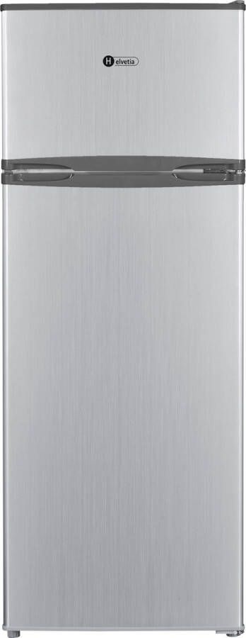 Helvetia Koelvriescombinatie 143 cm hoog zilver HRADP206ES1 206 L Zilver - Foto 2