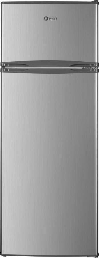 Helvetia Koelvriescombinatie 143 cm hoog zilver HRADP206ES1 206 L Zilver
