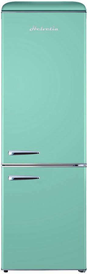 Helvetia Retro Koel-vriescombinatie HRCBGR300PEV1 Groen 300L Led Verlichting Leverbaar vanaf 8 11