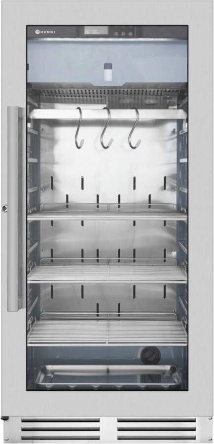 HENDI Dry aging kast – 233L – energiezuinig glas – UVC-sterilisatie – 1-25 °C – 595x760x1270 mm