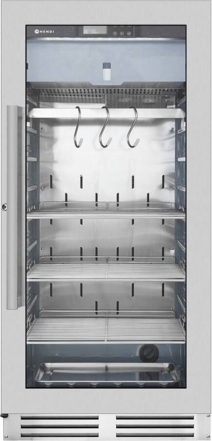 HENDI Dry aging kast – 233L – energiezuinig glas – UVC-sterilisatie – 1-25 °C – 595x760x1270 mm