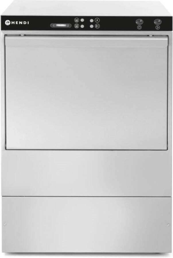 HENDI Elektronische vaatwasser – afvoerpomp – dubbelwandige deur – 400V – 6600W – 576x645x837 mm