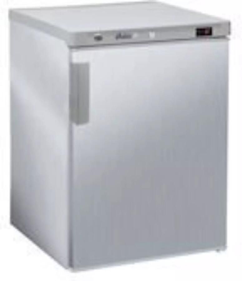 HENDI koelkast tafelmodel roestvast staal ventilatorgekoeld digitale thermostaat verstelbare schappen afsluitbare deur 59 8x62 3xH83 8 cm zilver horeca