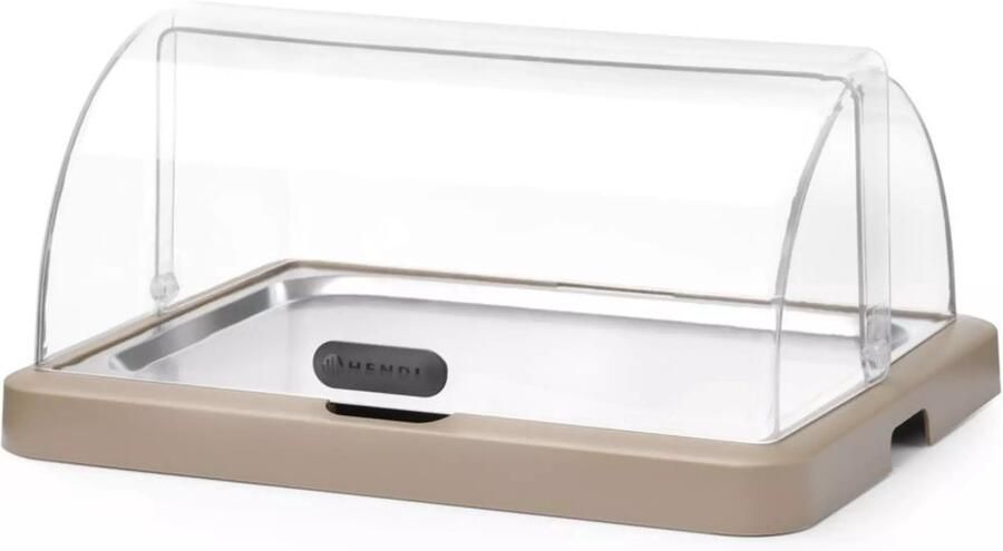 HENDI Koelvitrine met roldeksel 46x35 5x22 cm ABS PET en rvs beige koelen voor buffet